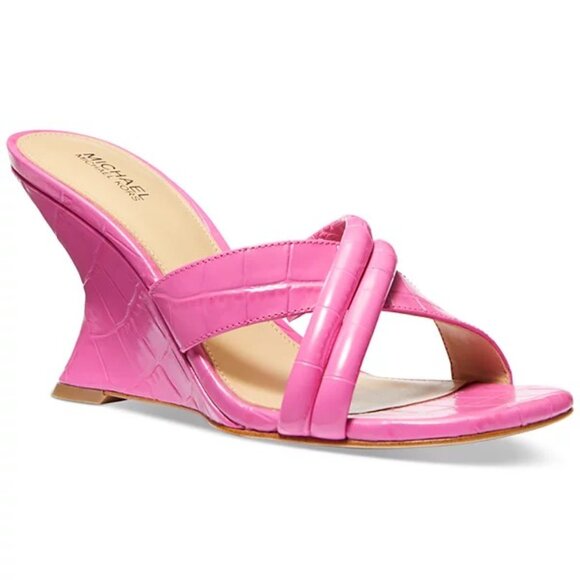 Michael Kors Women's Nadina Mule Wedge Sandals - Picture 1 of 3